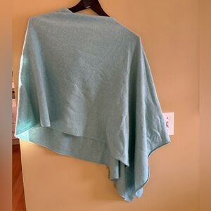 Cashmere Topper - Poncho, Seafoam Green, NWT